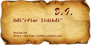 Dörfler Ildikó névjegykártya